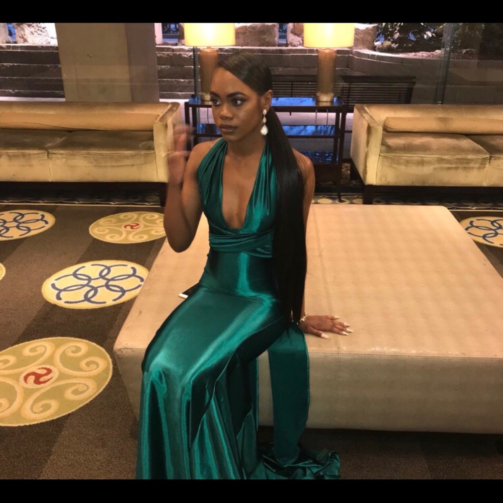 Prom/ pageant dress all silk emerald